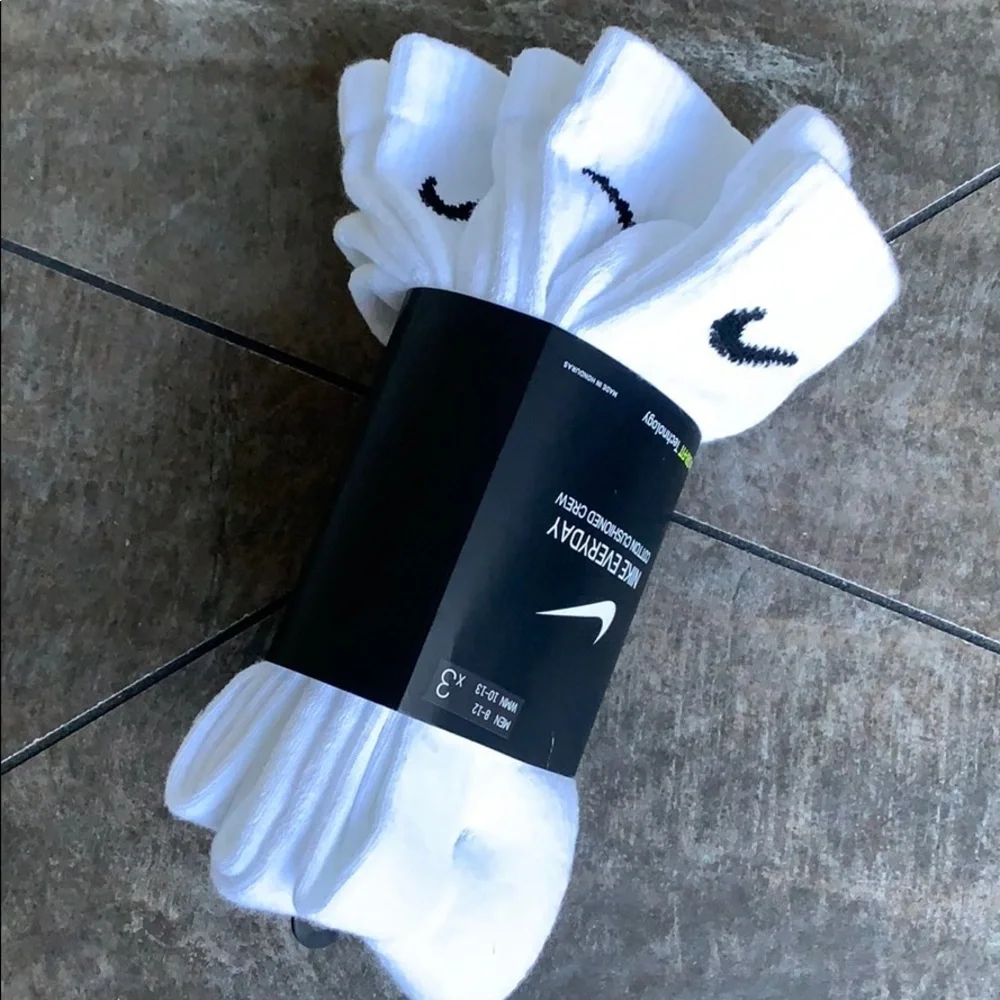 NIKE EVERYDAY COTTON CUSHIONED CREW MEN’S SOCKS 3 pairs socks set - Picture 11 of 16